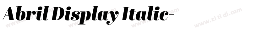 Abril Display Italic字体转换